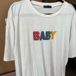 T-shirt with “baby”